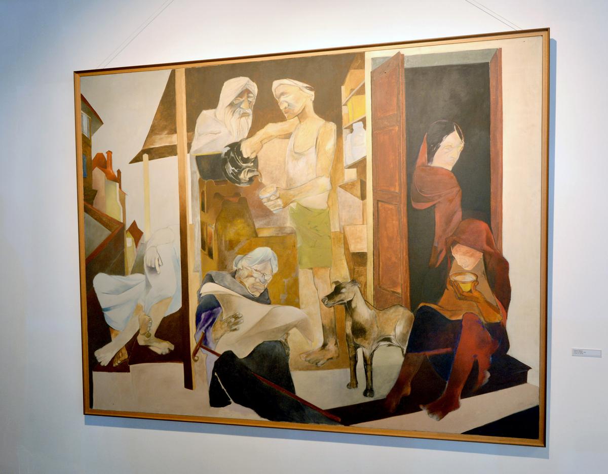 Tamil Nadu, Chennai, 29/11/2023/: ( METRO PLUS ) Paintings and art displayed at Lalit Kala Academy, by Kiran Nadar, founder of Kiran Nadar Museum of Arts, at Madras Art Weekend held , in Chennai. Photo: Ravindran R/The Hindu